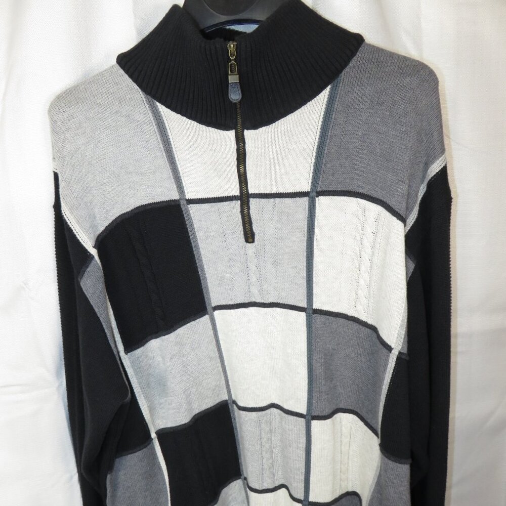 Tosani Canada VTG Sweater 1/4 Zip Knitted Long Sleeve Knit Y2K Retro Men's M